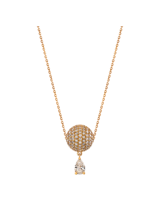 Colar Love Is In The Air Large em Ouro Rosa com Diamantes