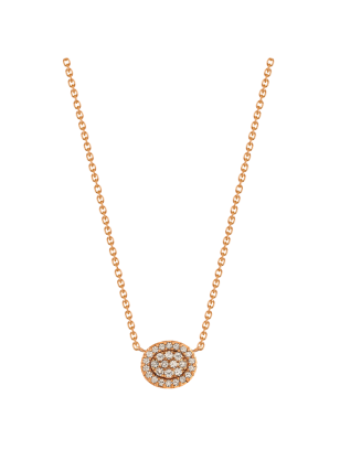 Colar Ouro Rosa E Diamantes