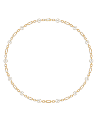 Colar Lock Your Love Ouro Amarelo E Pérolas