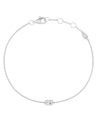 Pulseira Letters Collection Ouro Branco Letra R