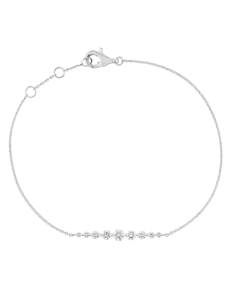 Pulseira Ouro Branco E Diamantes