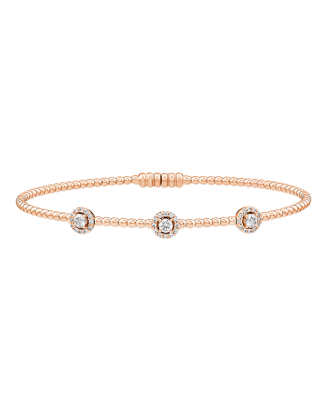 Pulseira Ouro Rosa E Diamantes