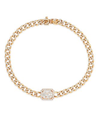 Pulseira Links Ouro Rosa E Diamantes