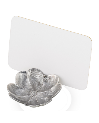 Marcador de Mesa Leaves Clover em Prata