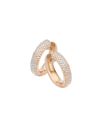 Brincos Amsterdam Ouro Rosa e Diamantes