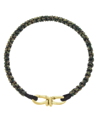 Pulseira Wire Link Clasp Army com Ouro Amarelo