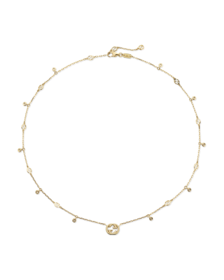 Colar Interlocking GG Diamantes 18K 38-42mm