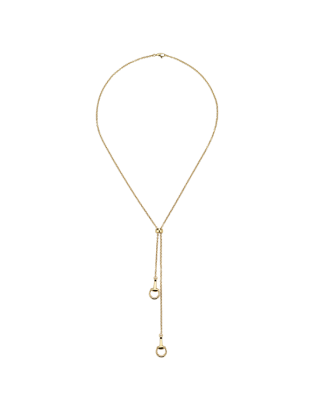 Colar Horsebit, lariat, Ouro 18K 60mm