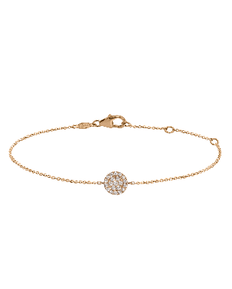 Pulsiera Ouro Rosa E Diamantes 0,18Cts