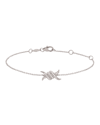 Pulseira Wire Ouro Branco E Diamantes
