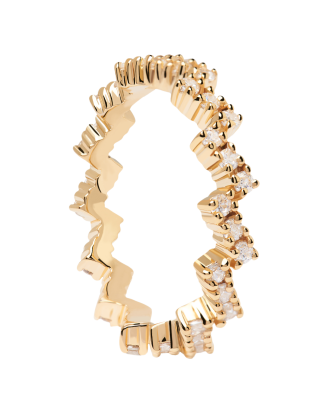 Anel The Zipper Dourado