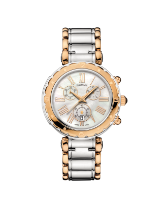 Relógio de Senhora Balmania Cronógrafo Bicolor Madrepérola