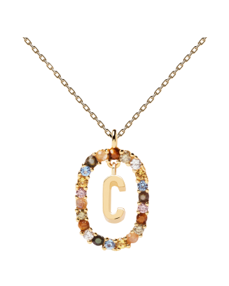 Colar Letra C Dourado