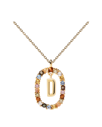 Colar Letra D Dourado