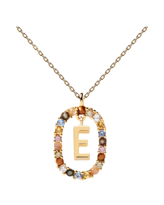 Colar Letra E Dourado