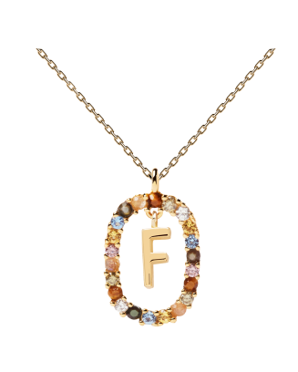 Colar Letra F Dourado