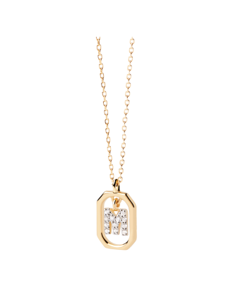 Colar Mini Letters M Dourado