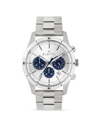 Rel&oacute;gio Homem Active Silver & Blue