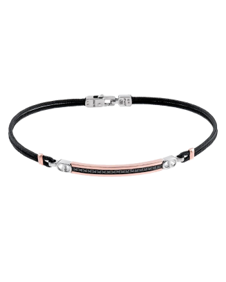 Pulseira Ouro Rosa, Branco E Diamantes
