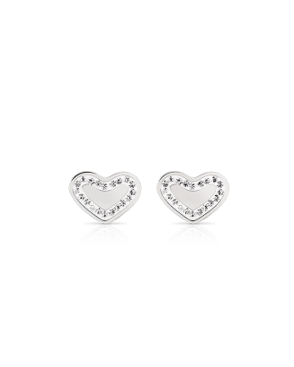 ELETTA Brincos Hearts Silver