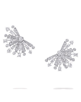 Brinco Tribe Ouro Branco E Diamantes