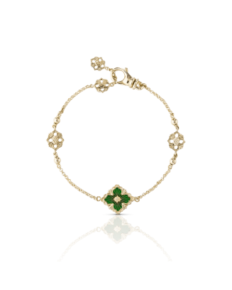 Pulseira Opera Ouro Amarelo E Esmalte Verde