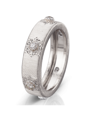 Anel Eternelle Ouro Branco E Diamantes