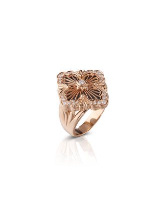 Anel Opera Ouro Rosa, Ónix E Diamantes