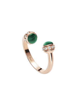 Anel Possession Malaquita e Diamantes