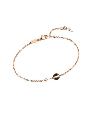 Pulseira Ouro Rosa, Diamante e Ónix