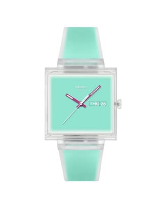 Rel&oacute;gio Swatch homem Verde Quadrado Data