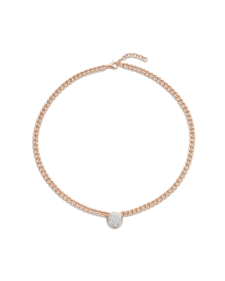 Colar Ouro Rosa e Diamantes