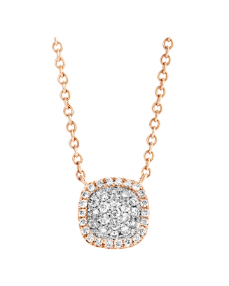 Colar Ouro Rosa, Ouro Branco e Diamantes
