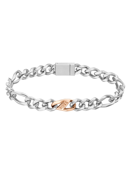 Bracciale A Catena BOSS Jewelry Donna Collezione CALY - Acciaio Inossidabile, Chiusura Magnetica, Maglia Barbazzale