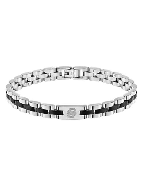 Pulseira Homem Aço e IP Preto Archer