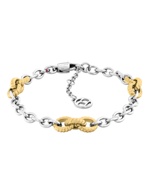 Pulseira Mulher Aço e Aço Dourado