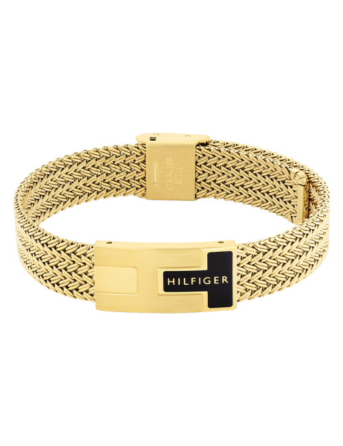 Pulseira Homem Malha Aço Dourado