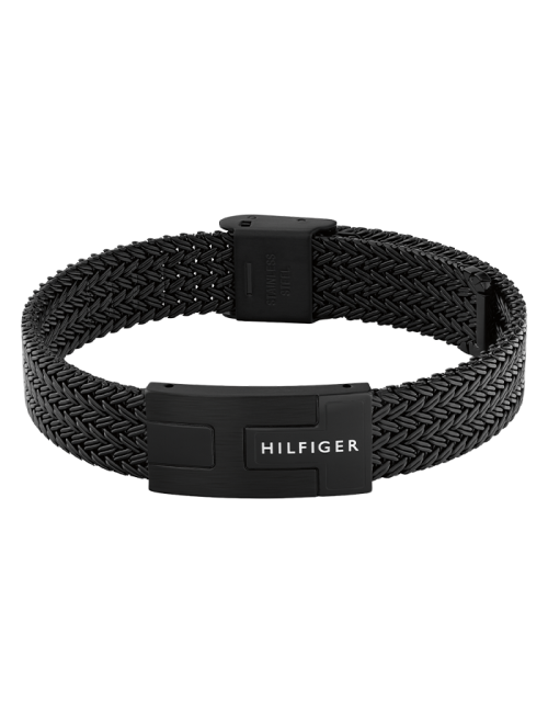 Pulseira Homem Malha Aço Preto