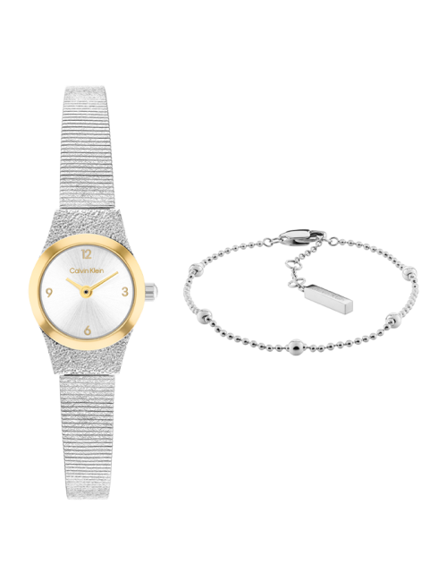 Gift Set Mulher Relógio e Pulseira Aço