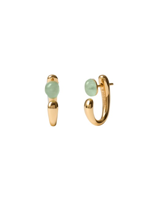 Brincos Green Aventurine Nova