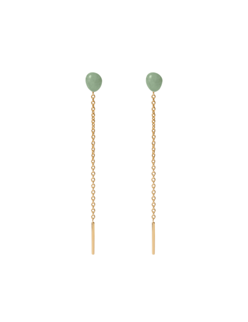 Brincos Green Aventurine Lyra