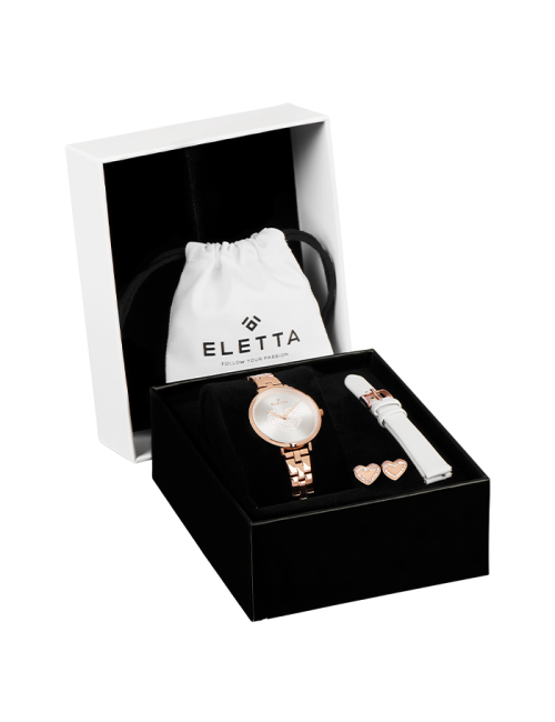 Box Relógio Mulher Hearts Rose