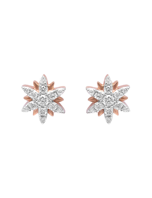 Brincos Magic Touch Ouro Rosa E Diamantes