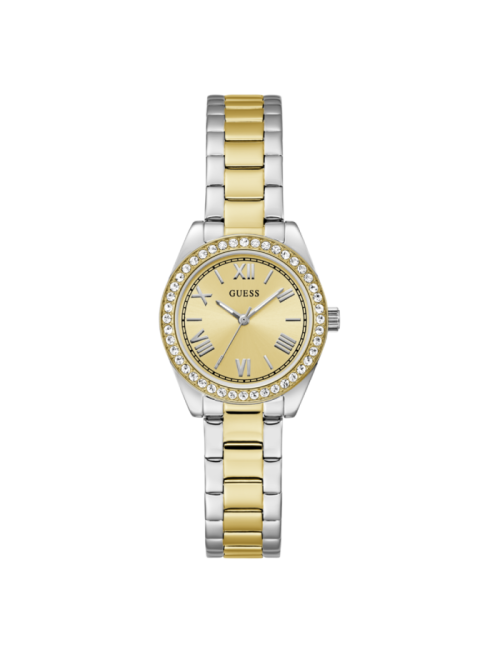 Relógio Feminino Mini Luna Bicolor com Brilhantes