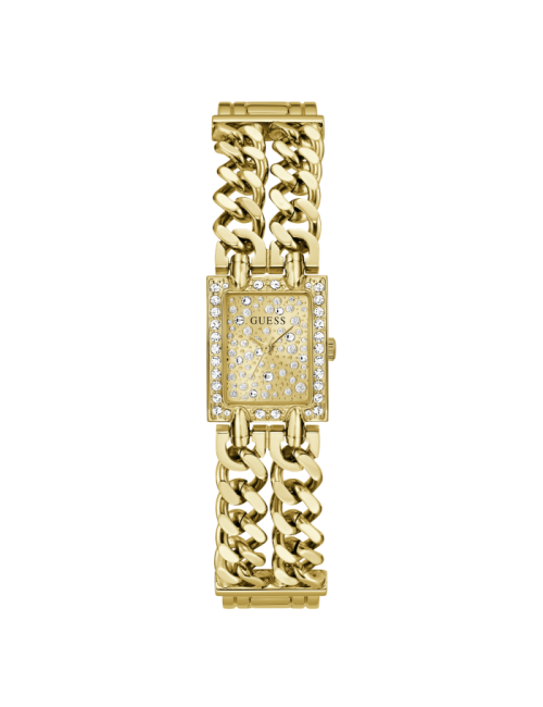 Relógio Feminino Micro Mod Dourado com Brilhantes