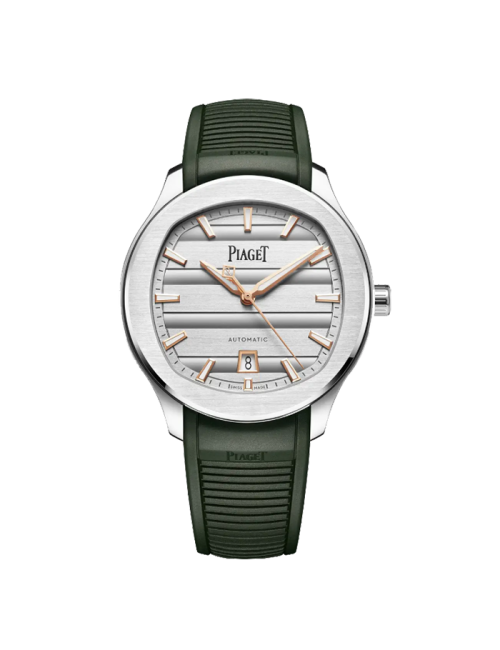 Relógio Polo Signature Data Bracelete Verde Borracha 42mm