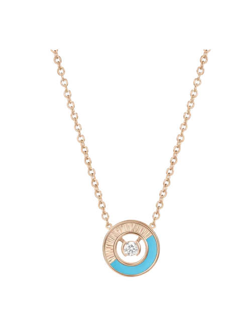 Colar Possession Ouro Rosa, Turquesa E Diamante