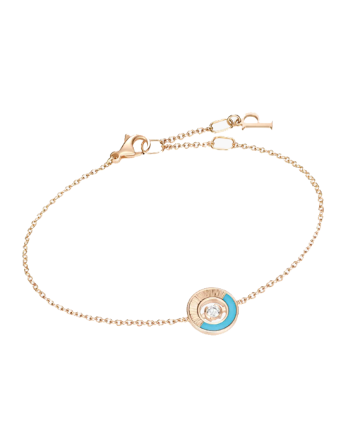 Pulseira Possession Ouro Rosa, Turquesa E Diamante
