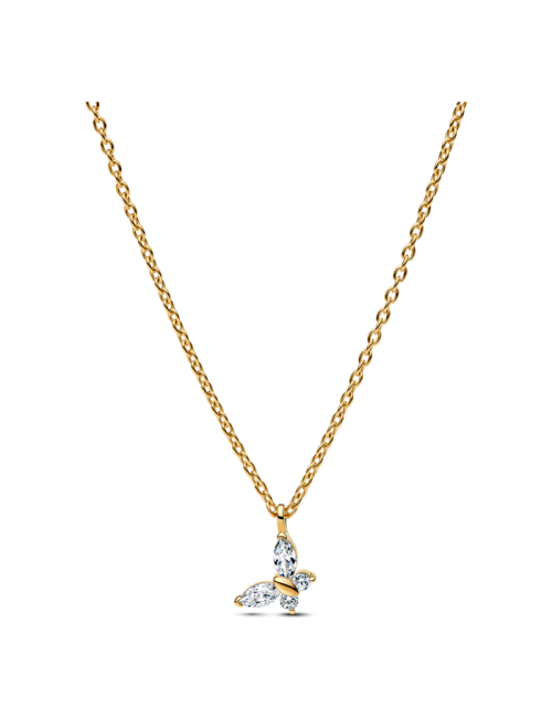 Colar Timeless Dourado Borboleta Zircónias