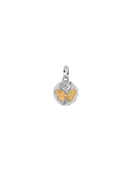 Conta Medalhão Borboleta
